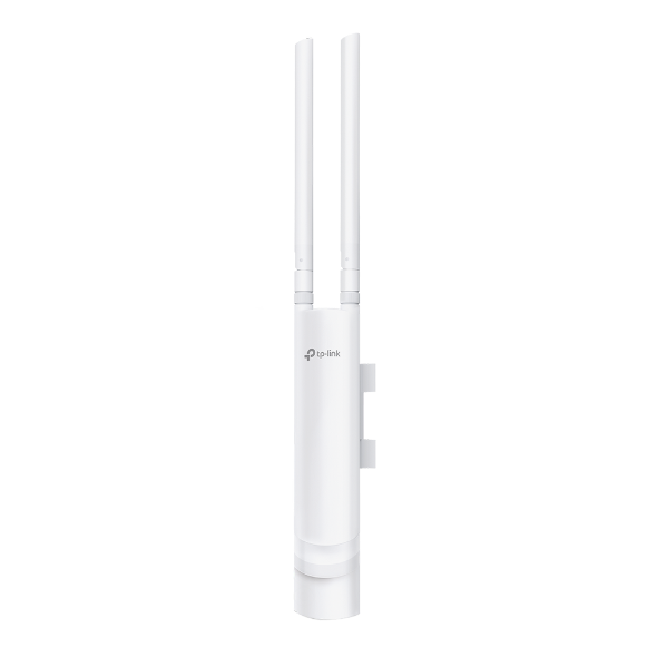 White TP-Link USB Wi‑Fi adapter with two external antennas (dual‑band) for wireless connectivity