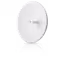 White flush-mounted circular ceiling light fixture (dome style).