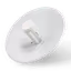 Small gray metal paper clip on a light background, viewed from above.